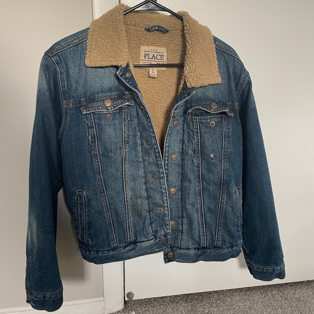 Sherpa lined denim jacket